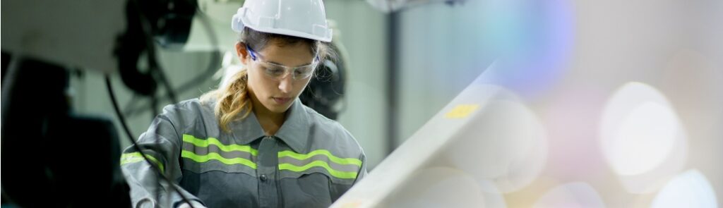 A worker in an automotive factory.